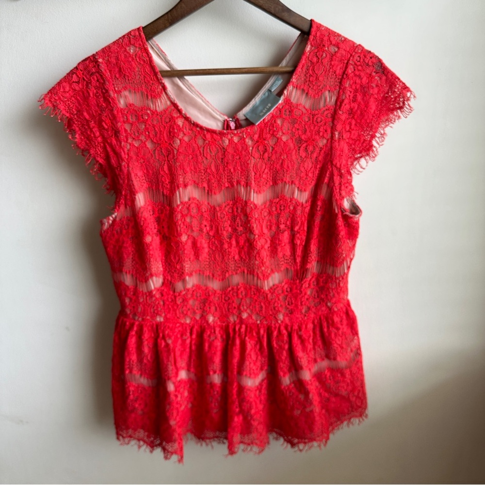 Maeve Red Lace Blouse